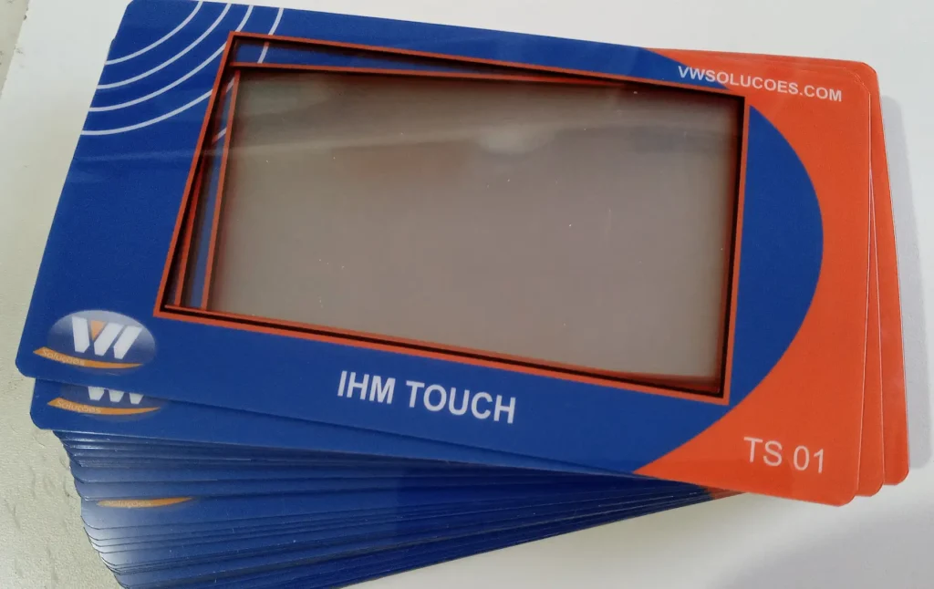 Pelicula cristal com janela transparente para uso com contato touch